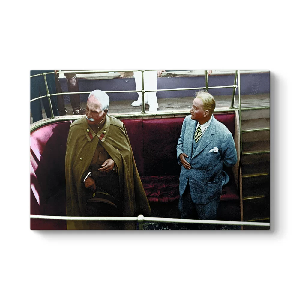 Atatürk ve İran Şahı Tablosu - Model 1